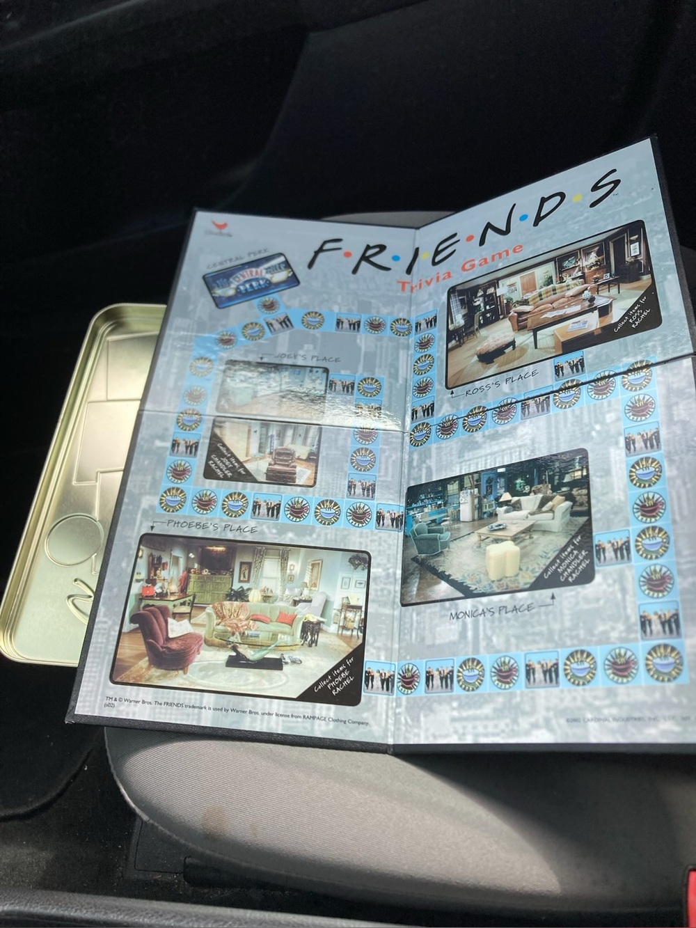 Friends Trivia Game Cardinal Industries test knowledge of the TV show red tin - Picture 7 of 9
